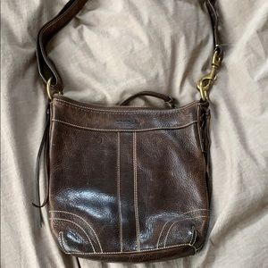 Coach purse beautiful oiled natural leather